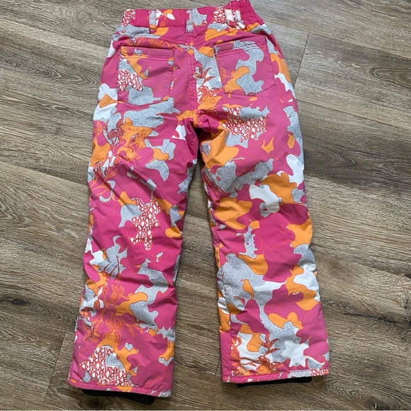 EUC Roxy Ski Bottoms Abstract Barbie Camo Floral Combo Snow Pants Size Small - Picture 9 of 13